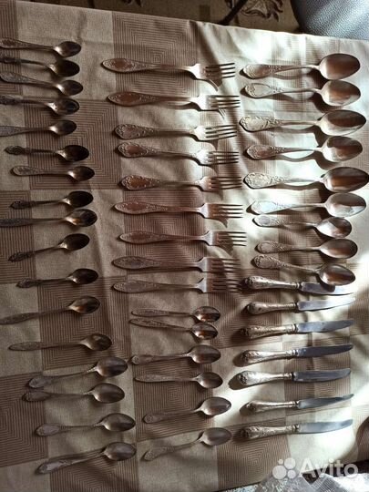 Мельхиоровые столовые приборы СССР
