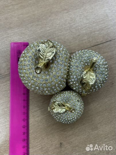 Шкатулка декоративная металлическая «Яблоки»