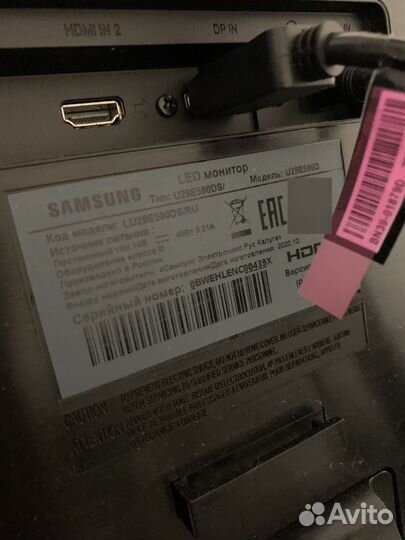Монитор samsung 4k U28E590D