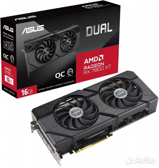 AMD Radeon RX 7800 XT asus 16Gb (dual-RX7800XT-O16