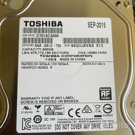 Жесткий диск Toshiba 1 тб (500 гб) 2016 год