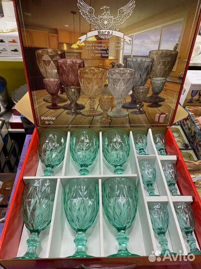 Набор 6 фужеров и 6 рюмок