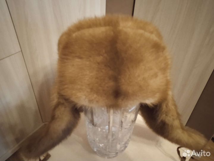 Норковая шапка мужская ушанка