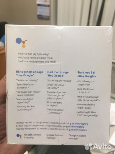 Умная колонка google home mini