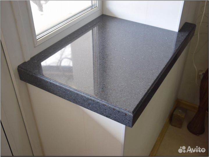 Подоконник из мрамора, гранита, кварца, оникса