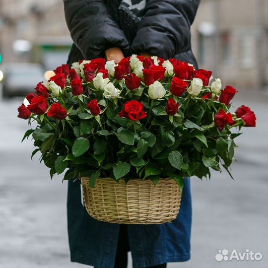 Цветы Розы Букет 101 доставка Волгоград