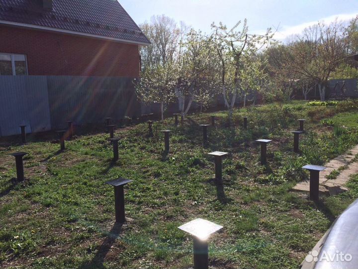 Винтовой фундамент под террасу