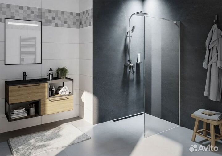 Душ. Стенка Riho 95x200 Хром g003031120