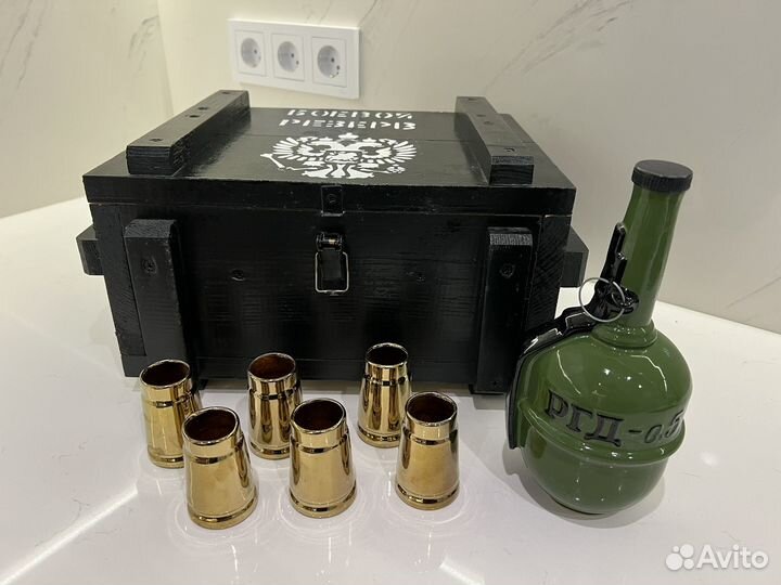 Подарочный набор Боевой резерв ргд со стопками