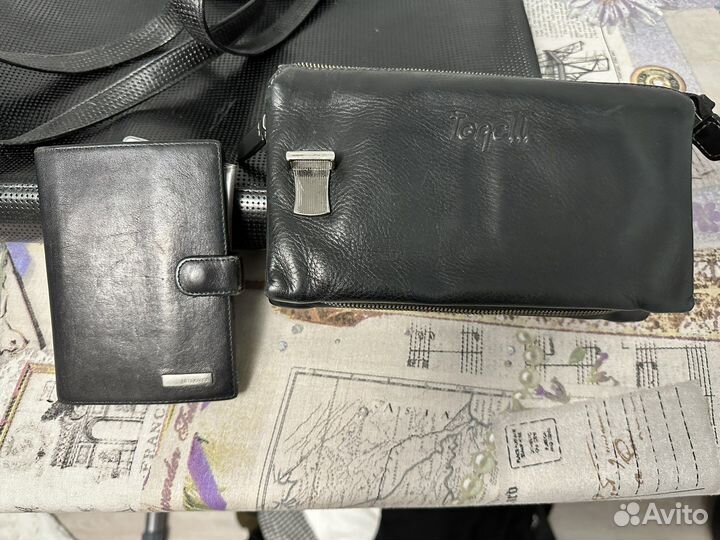 Мужская кожаная сумка портфель