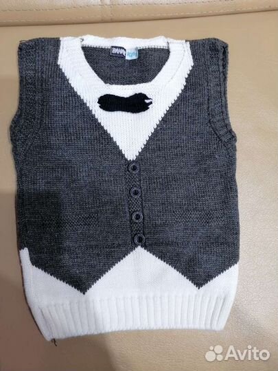 Жилетка и брючки на годик