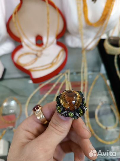 Авторское кольцо в серебре с Империал Цитрином