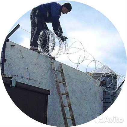 Монтаж колючей проволоки Егоза (акл сбб пбб пклз)