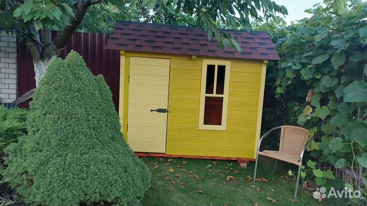 Детский игровой домик уличный деревянный