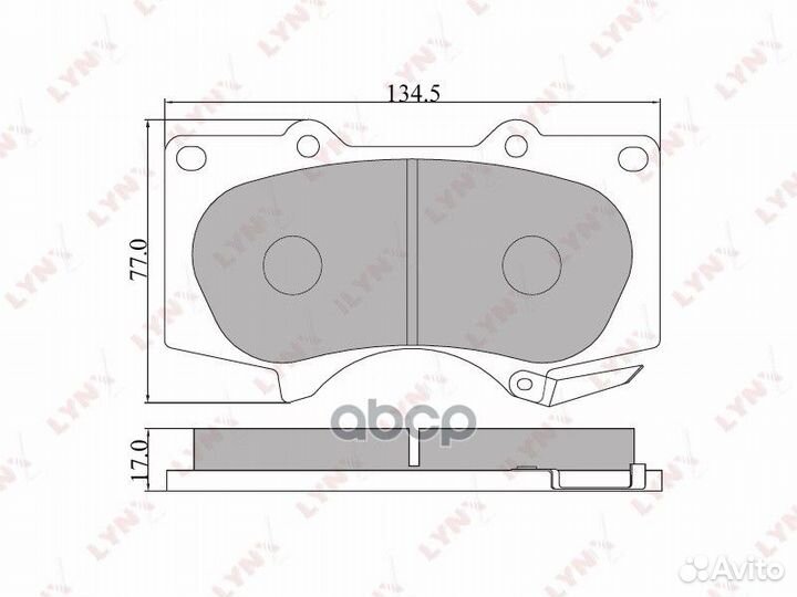 Колодки тормозные дисковые перед toyota Lan