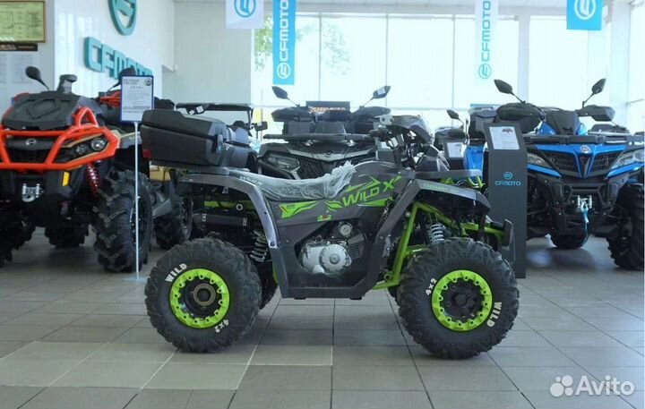 Квадроцикл MotoLand wild X 125 зелёный