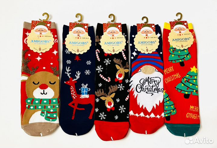 Носки новогодние женсеие