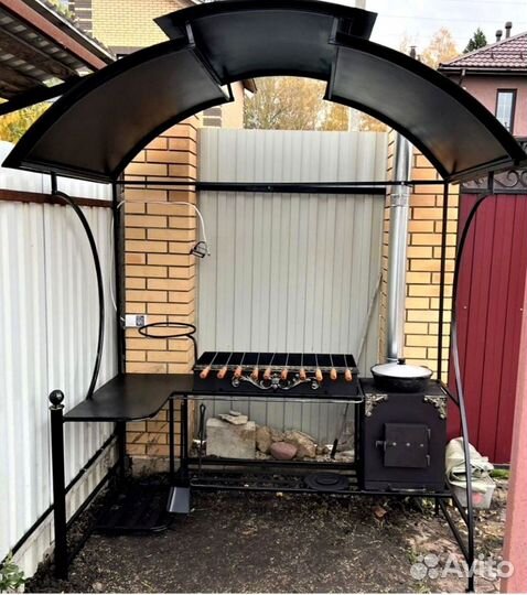 Мангал с печью