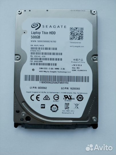Жесткий диск Seagate Laptop Thin HDD 500 Гб