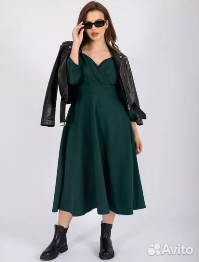 Платье вечернее зеленое
