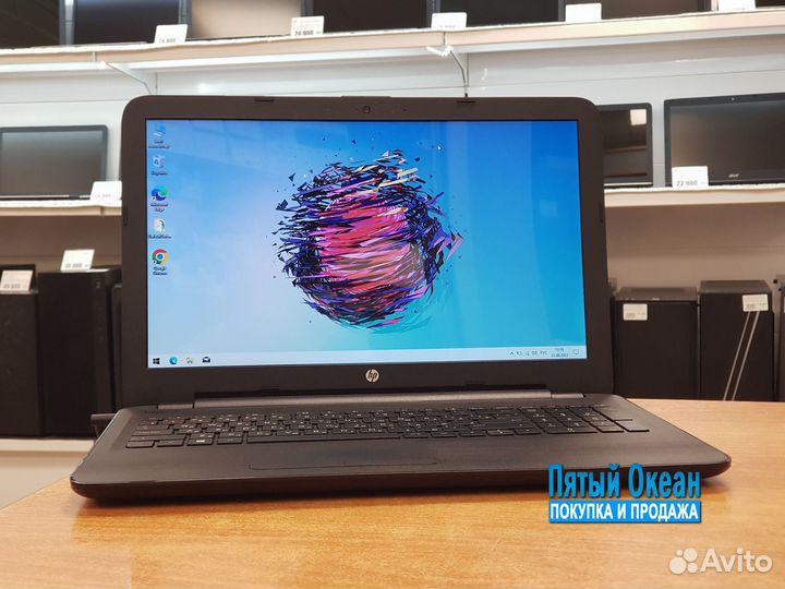Ноутбук HP 15, Celeron N3060, RAM 4Gb, SSD, Гар-ия