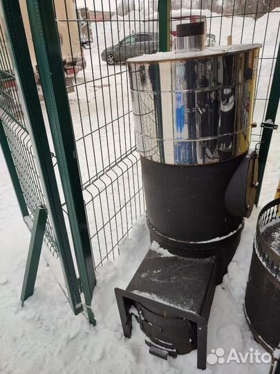 Печь Банная ф530 8мм выносная топка
