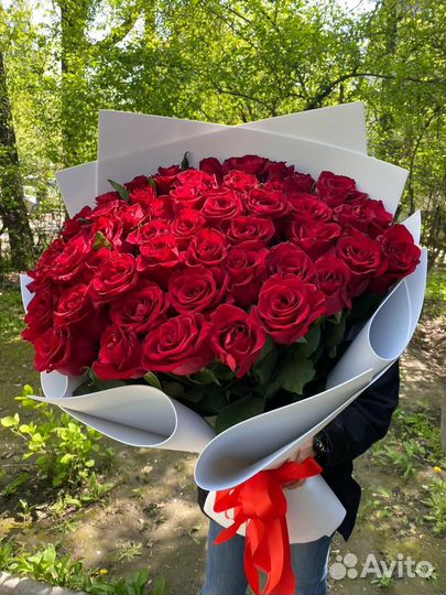 51 роза с доставкой в Кемерово