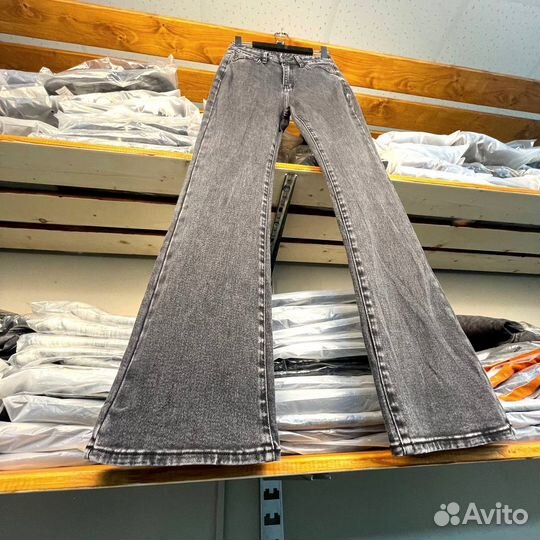 Джинсы клеш Rick Owens Dusty Charcoal Drop-Flare