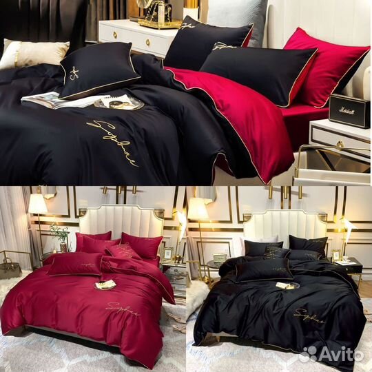 Постельный комплект однотонный сатин