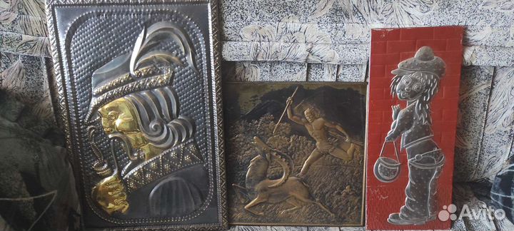 Картина медная чеканка СССР