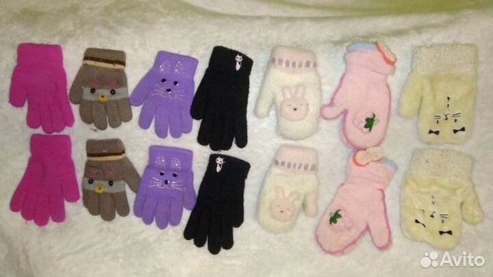 Варежки перчатки от 3 лет