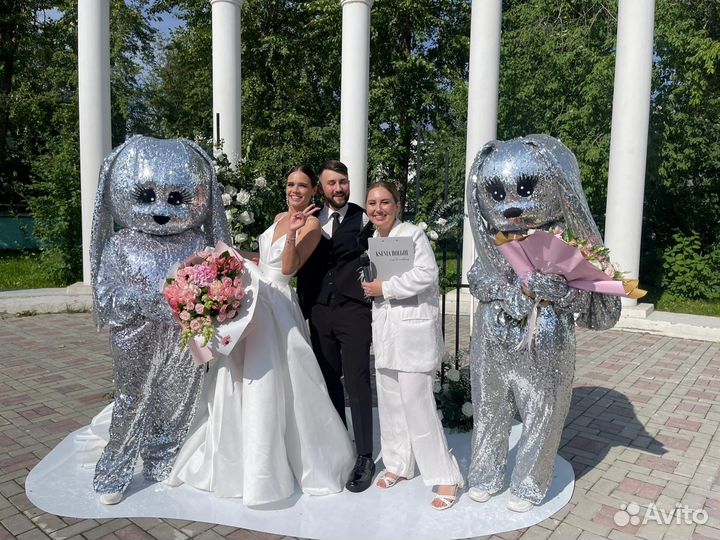 Выступление ростовой куклы Зайки (Серебро)