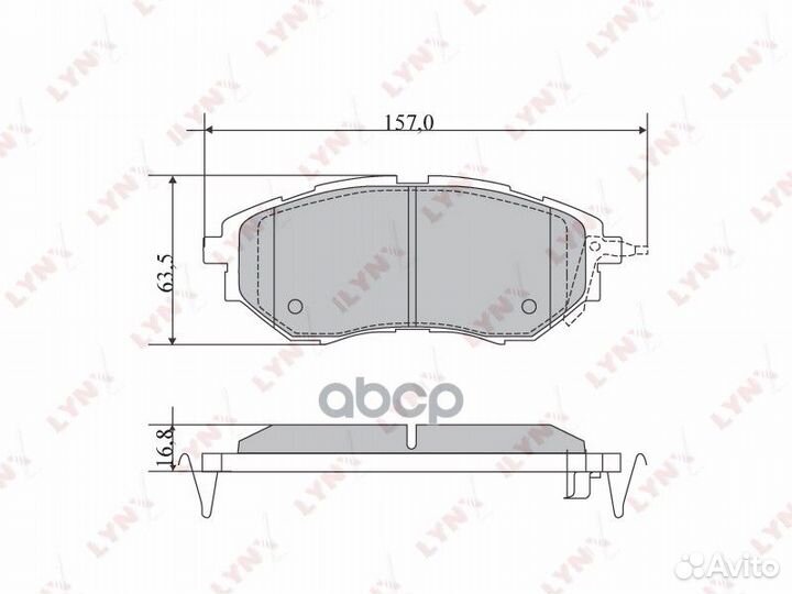 Колодки тормозные дисковые перед BD7111 LYN