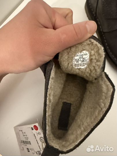 Ботинки замшевые zara 25р