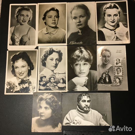 Актрисы актеры кино СССР открытки 10 шт