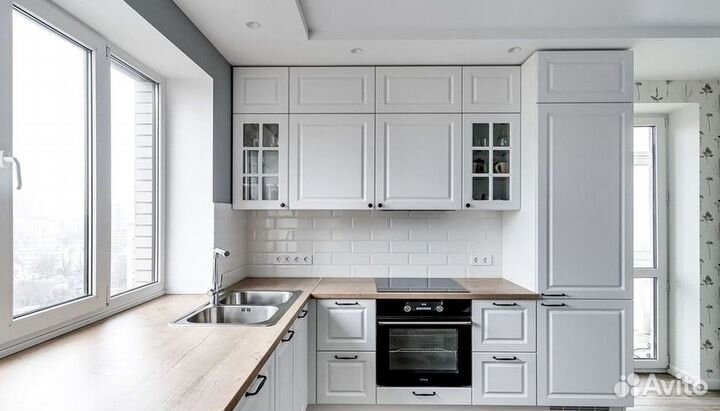 Угловая кухня с мдф фасадами