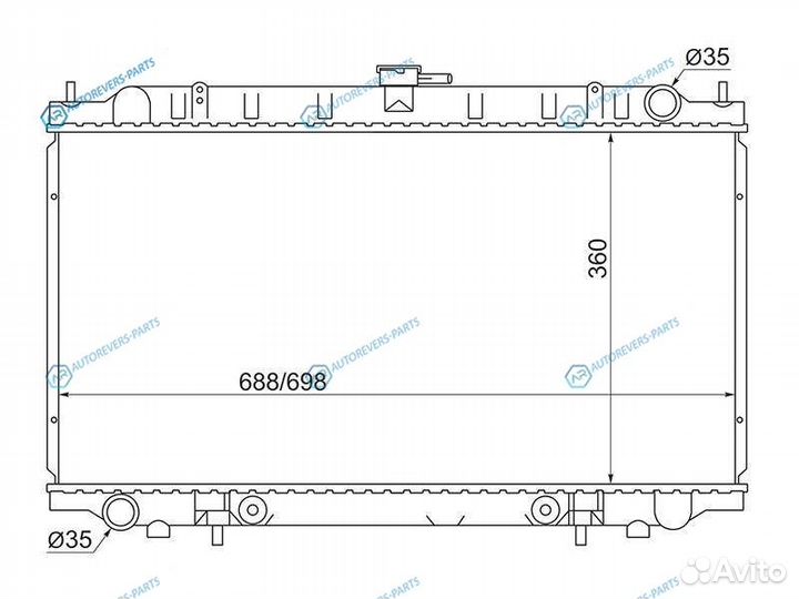 SG-NS0003-14 Радиатор nissan bluebird U14primera c