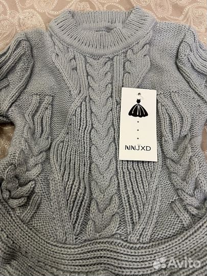 Новое нарядное вязанное платье/ кофта 104-110