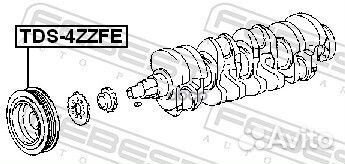 Шкив коленвала 1zzfe/3zzfe/4zzfe TDS-4zzfe