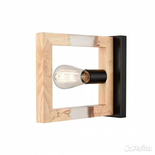 Бра из дерева и металла