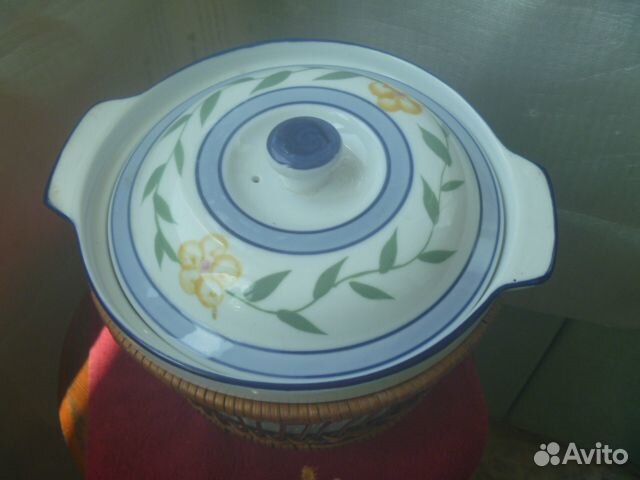 Две- Керамико-Фарфоровые Кастрюли для Духовки