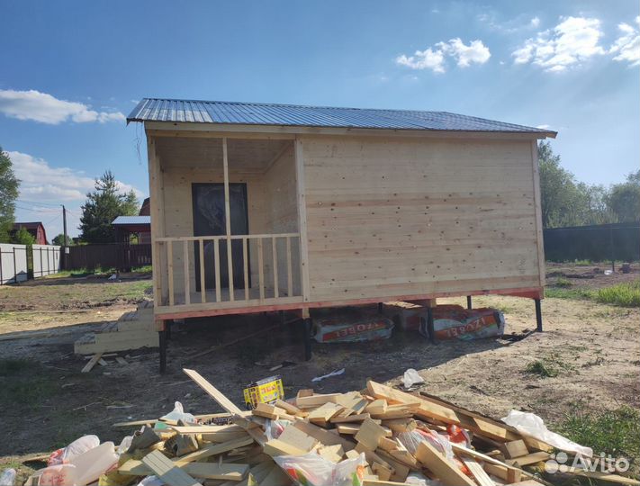 Каркасный дачный дом 6х6