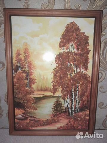 Пано для интерьера, натуральный янтарь