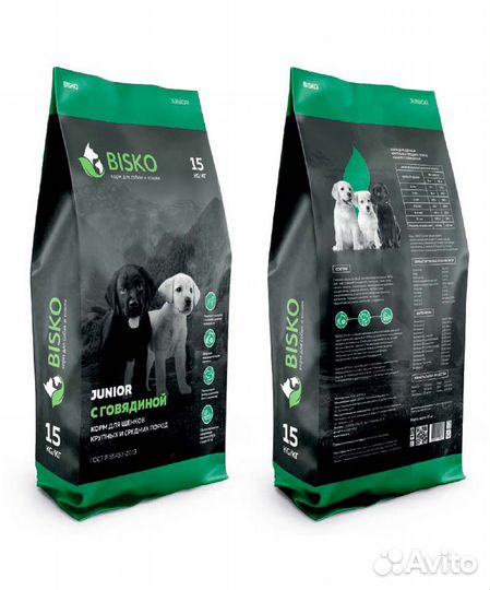 Корм для щенков Bisco (Биско) Юниор 15кг