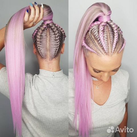 Прически косы афрокосы афрохвост наращивание