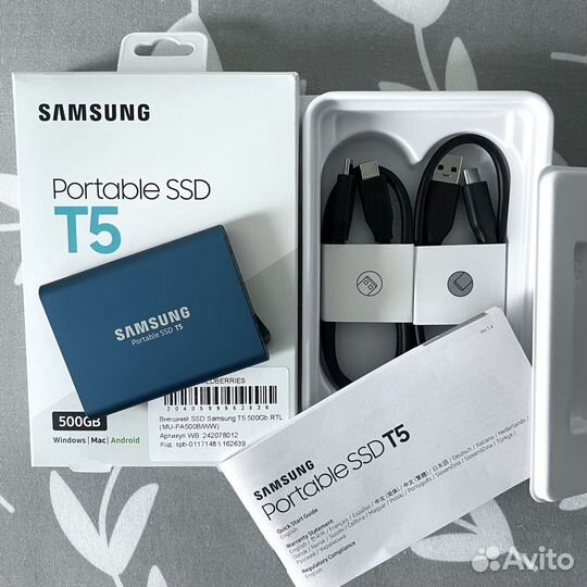 Внешний жесткий диск SSD Samsung T5 500gb