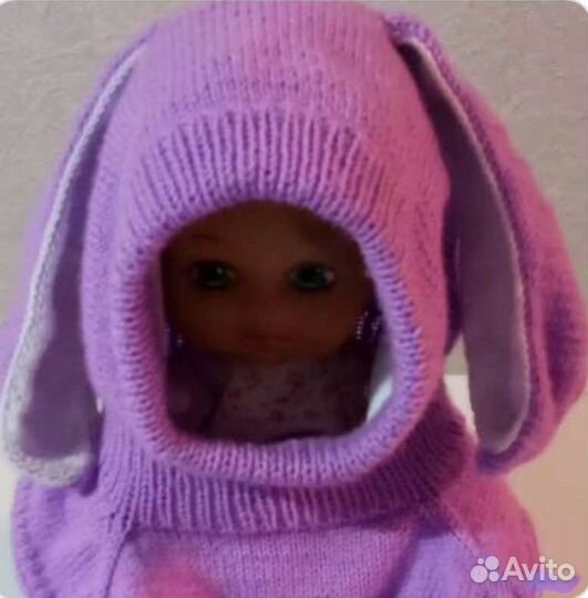 Шапка шлем для девочки