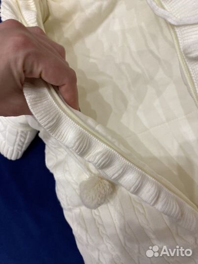 Конверт трикотажный утепленный на выписку