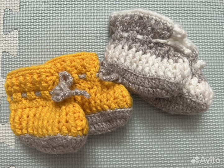 Пинетки вязаные шерсть ручная работа