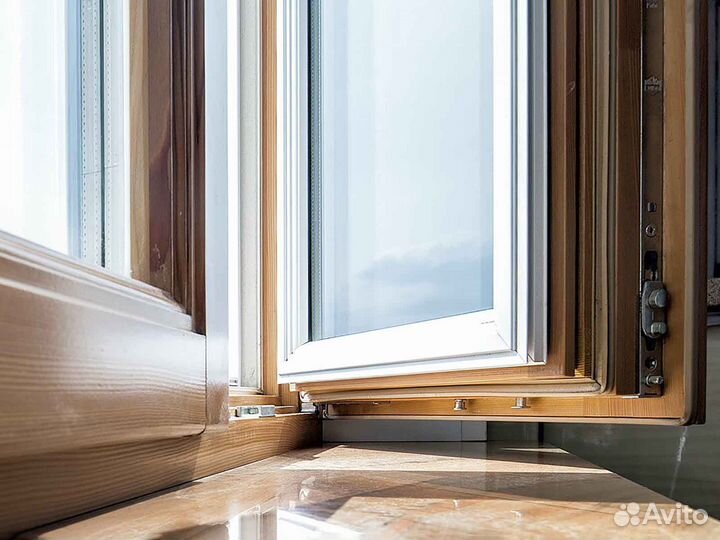 Ремонт окон, стеклопакет Двухкамерный RAL8055